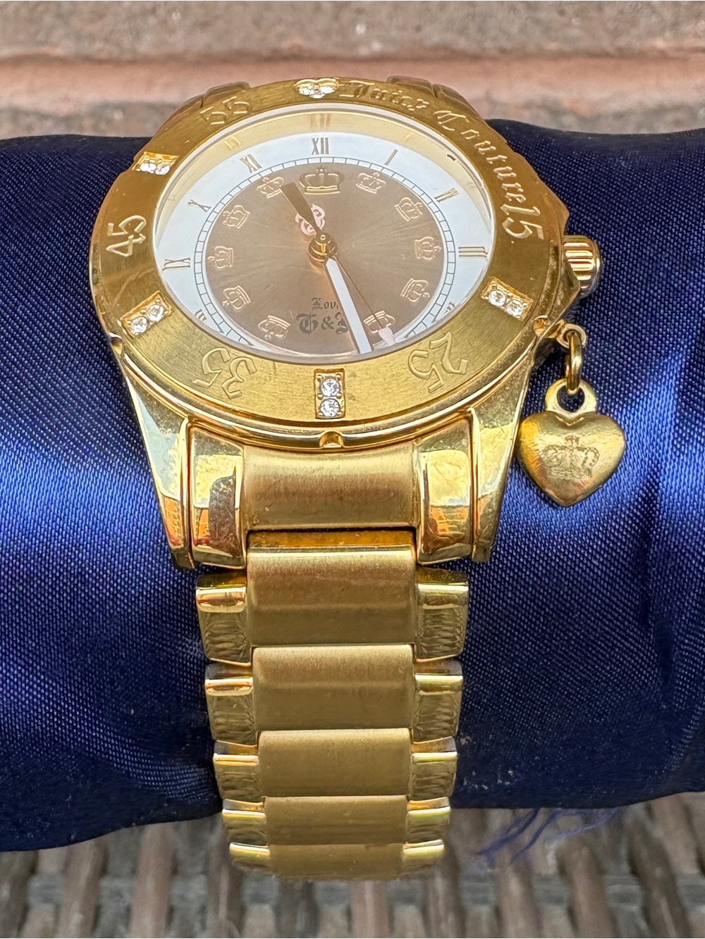 Juicy Couture Gold Heart Charm Women's Watch -